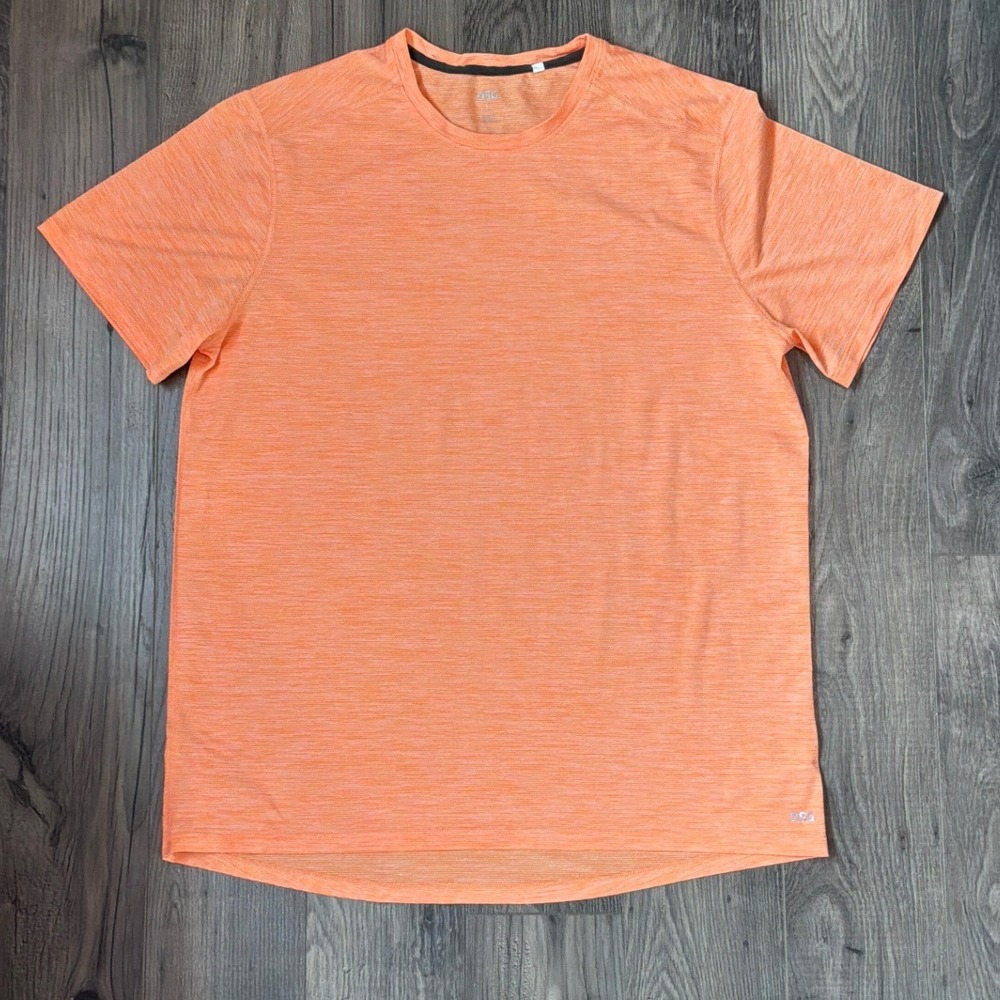 DSG Mens Performance T-Shirt Large Heather Orange‎ Short Sleeve Athletic Gym Top